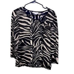 Lana Lee Black & Cream Top - Size Large